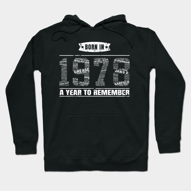 1978 Birth Year Events | 41st Birthday Gift Hoodie by shirtonaut